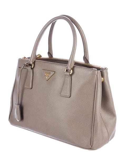 prada saffiano double zip small|PRADA Saffiano Lux Small Galleria Double Zip Tote Bluette .